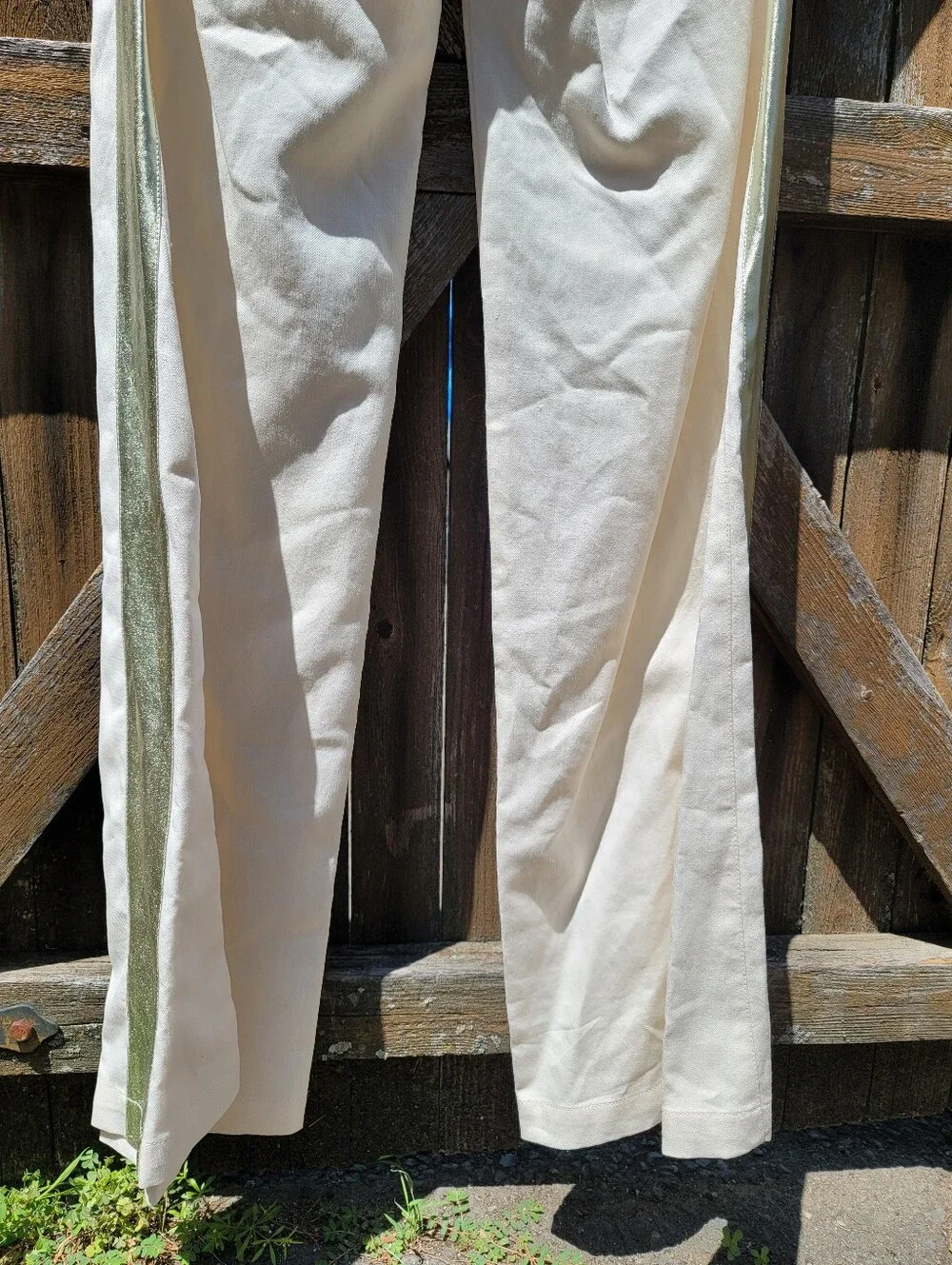 TWP Stay Golden Wide Leg Pant Bone / Light Golde Size 0 NWT